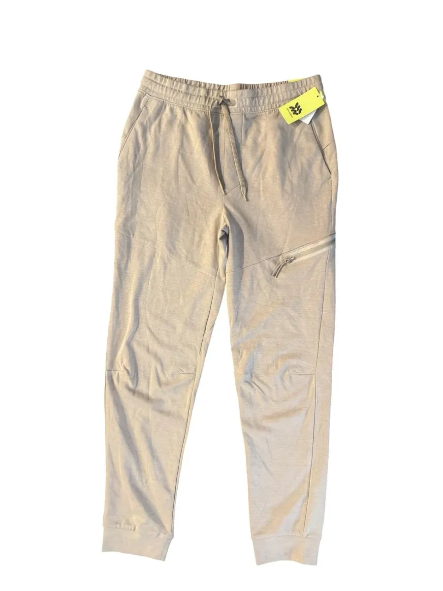 All in Motion Taupe Jogger Pants Zipper Pockets - front