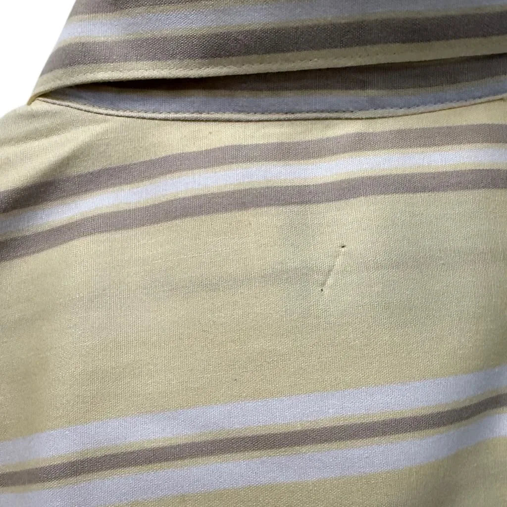 Britches Great Outdoors Yellow Striped Button-Down Shirt Small - detail