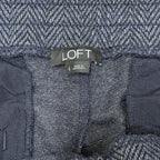 Loft Navy Herringbone Jogger Pants - label