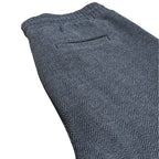 Loft Navy Herringbone Jogger Pants - detail