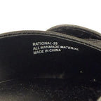 Rouge Helium Black Satin Bow Pointed-Toe Flats - label