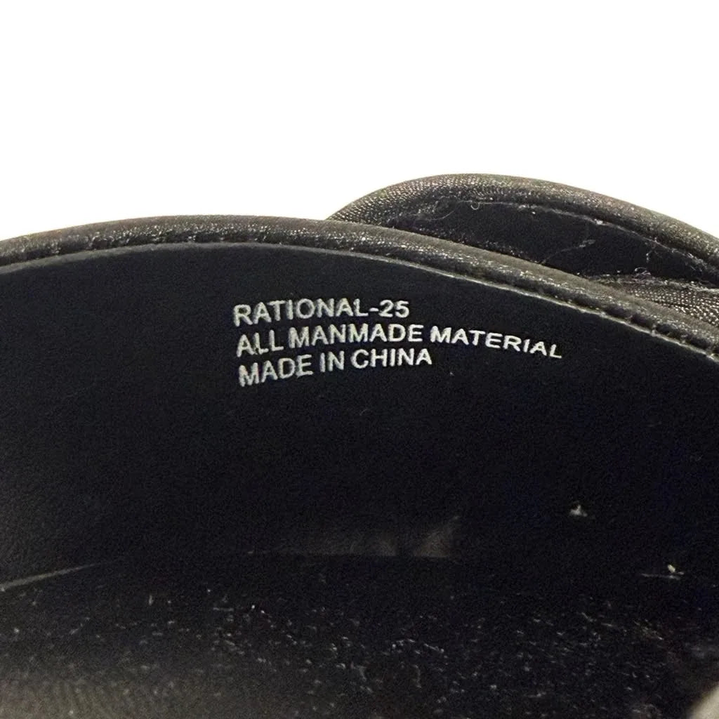 Rouge Helium Black Satin Bow Pointed-Toe Flats - label