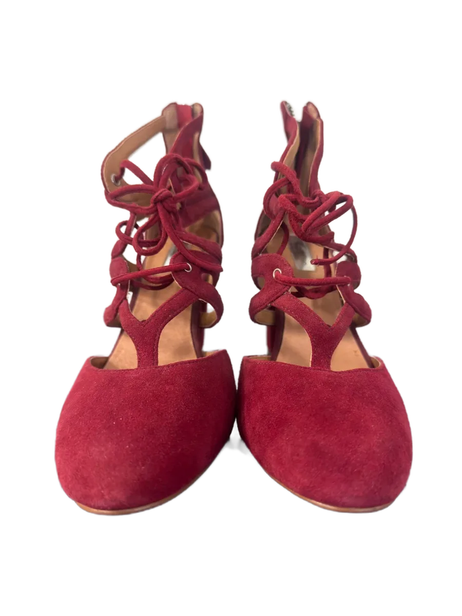 Jessica Simpson Suede Lace-Up Block Heel Sandal - front