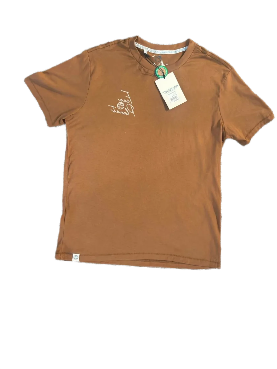 Free Planet National Park Graphic T-Shirt Brown - front