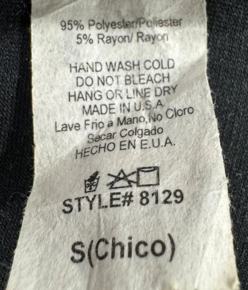 Route 3 Los Angeles Mock Neck Keyhole Top Gray - label