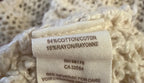 Open Knit Crop Top and Shorts Set Cream - label