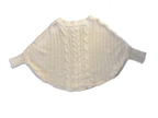 Ann Taylor LOFT Cable Knit Batwing Poncho Sweater Cream - back