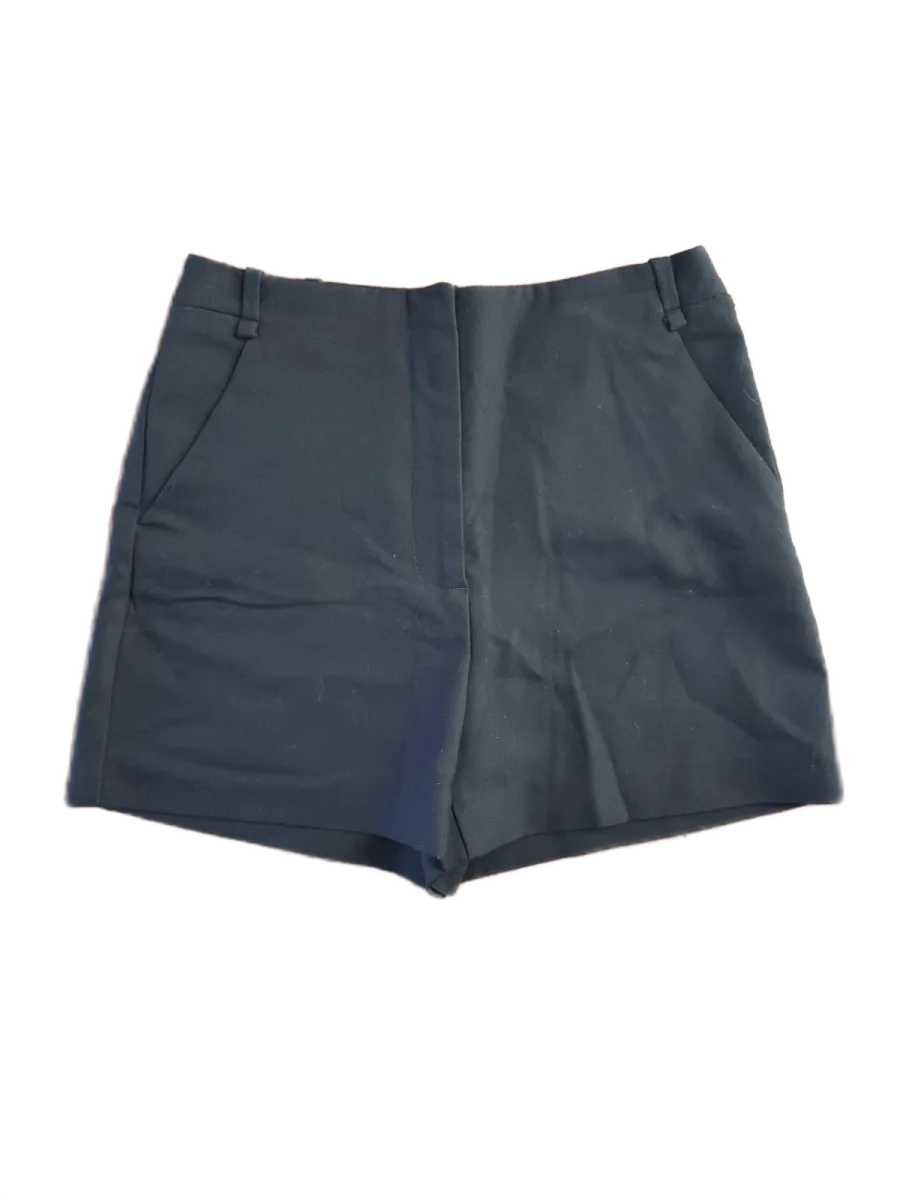 Zara Basic Navy High-Waist Tailored Shorts XS - front