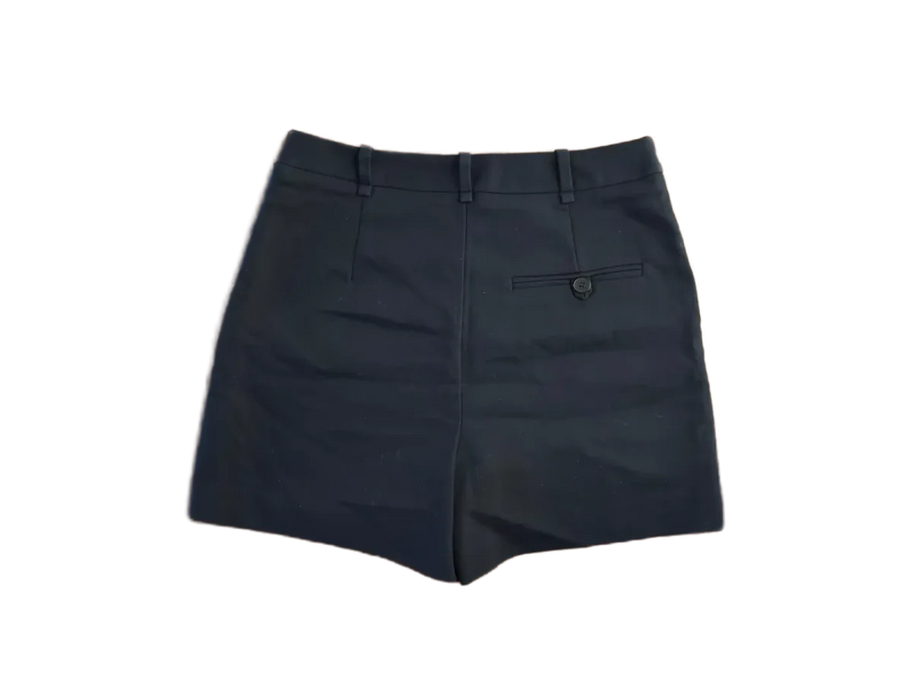 Zara Basic Navy High-Waist Tailored Shorts XS - back