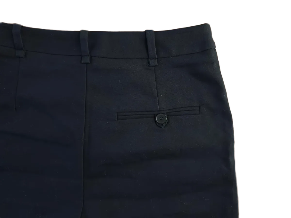 Zara Basic Navy High-Waist Tailored Shorts XS - detail