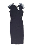 Felicity & Coco Navy Bodycon Midi Dress Cap Sleeves - back