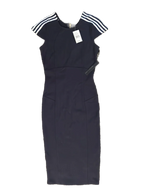 Felicity & Coco Navy Bodycon Midi Dress Cap Sleeves - back