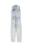 Fashion Nova Sleeveless Denim Jumpsuit Light Blue XS - front