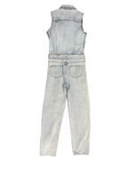 Fashion Nova Sleeveless Denim Jumpsuit Light Blue XS - back