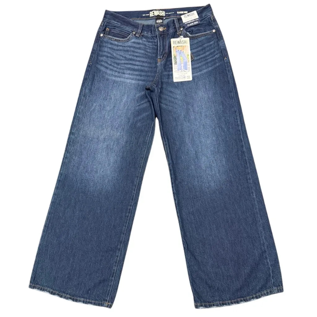 Rewash A-Line Classic Rise Wide Leg Jeans - front