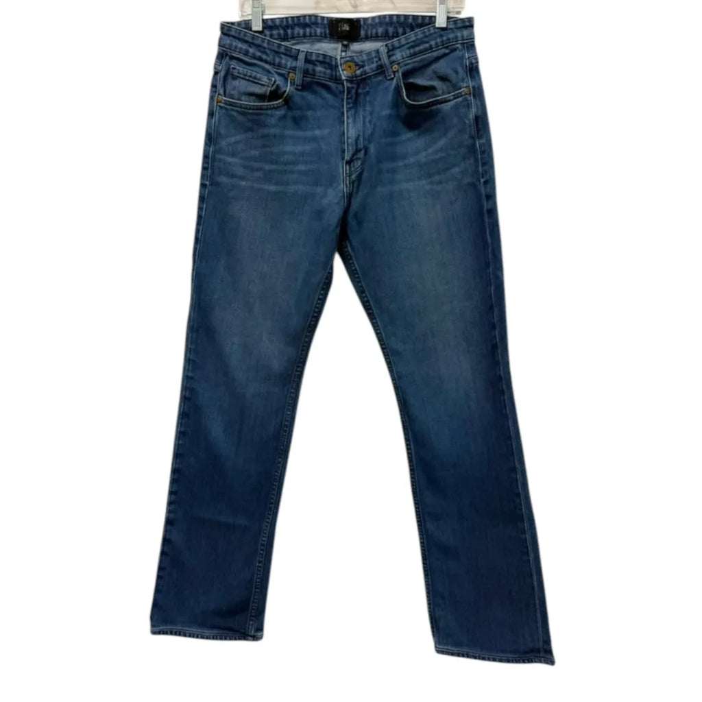 Paige Doheny Straight Leg Jeans Medium Blue - front