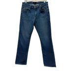 Paige Doheny Straight Leg Jeans Medium Blue - front