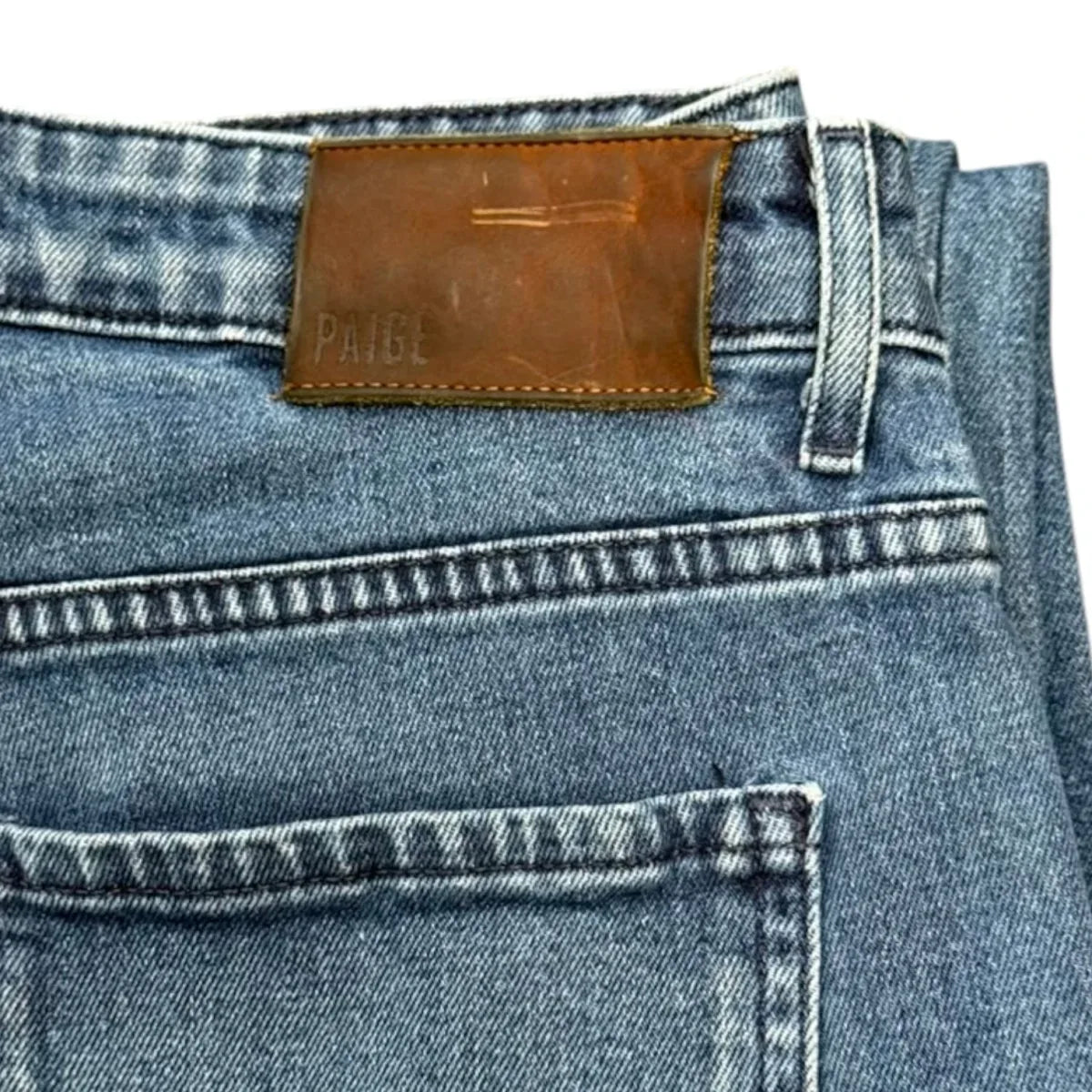 Paige Doheny Straight Leg Jeans Medium Blue - detail