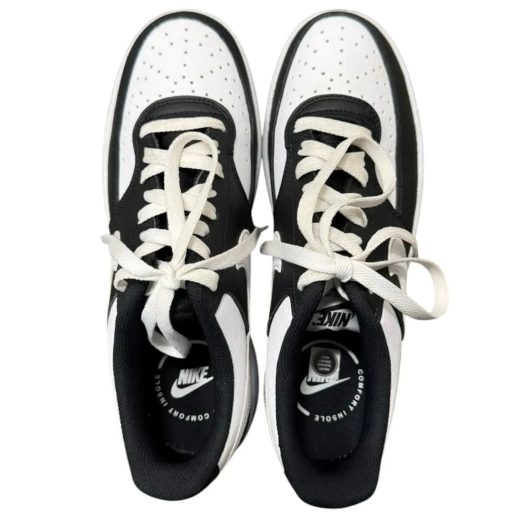 Nike Court Vision Low Sneakers Black/White - detail