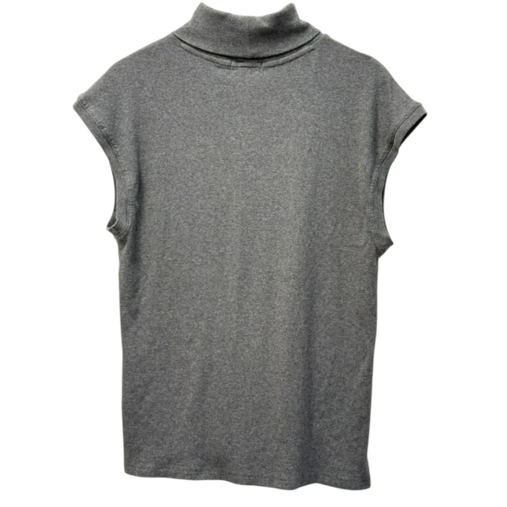 Banana Republic Sleeveless Turtleneck Top Gray - back