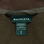 Athleta Full-Zip Fleece-Lined Hoodie Dark Brown - tag