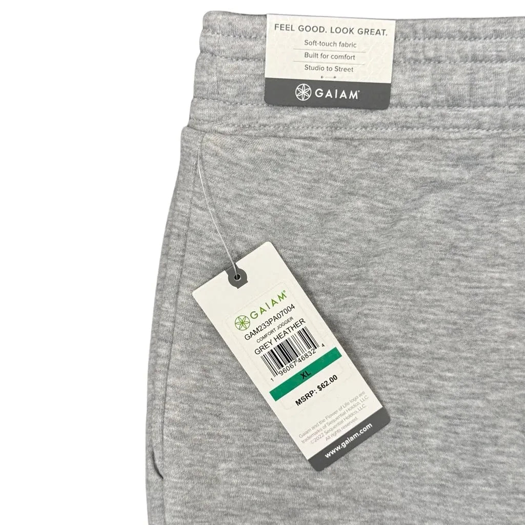 Gaiam Comfort Jogger Pants Grey Heather - detail