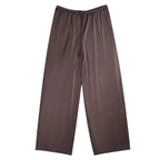 Sincerely Jules Wide-Leg Satin Pull-On Trousers Brown - front