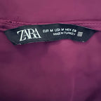 Zara Satin Halter Midi Dress Bow Detail - tag