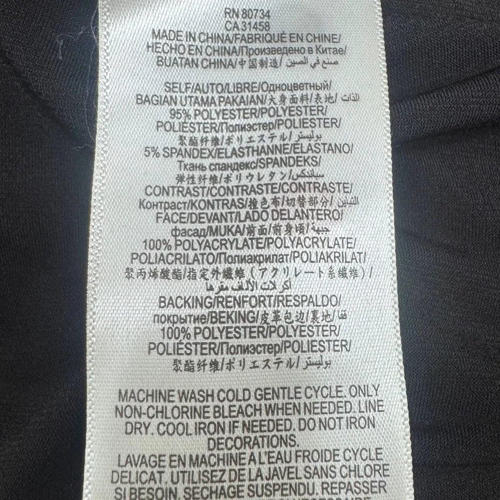 BCBGeneration Ruched Bodycon Dress Satin Cross-Back - label