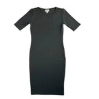 LulaRoe Black Body-Con Midi Dress - front