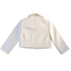 Kay Unger Ivory Cropped Button-Front Jacket - back