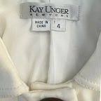 Kay Unger Ivory Cropped Button-Front Jacket - tag