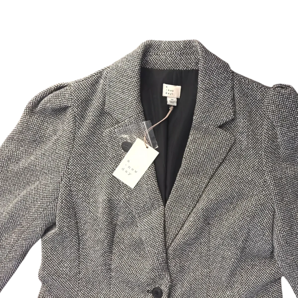 A New Day Grey Tweed Blazer Jacket - detail