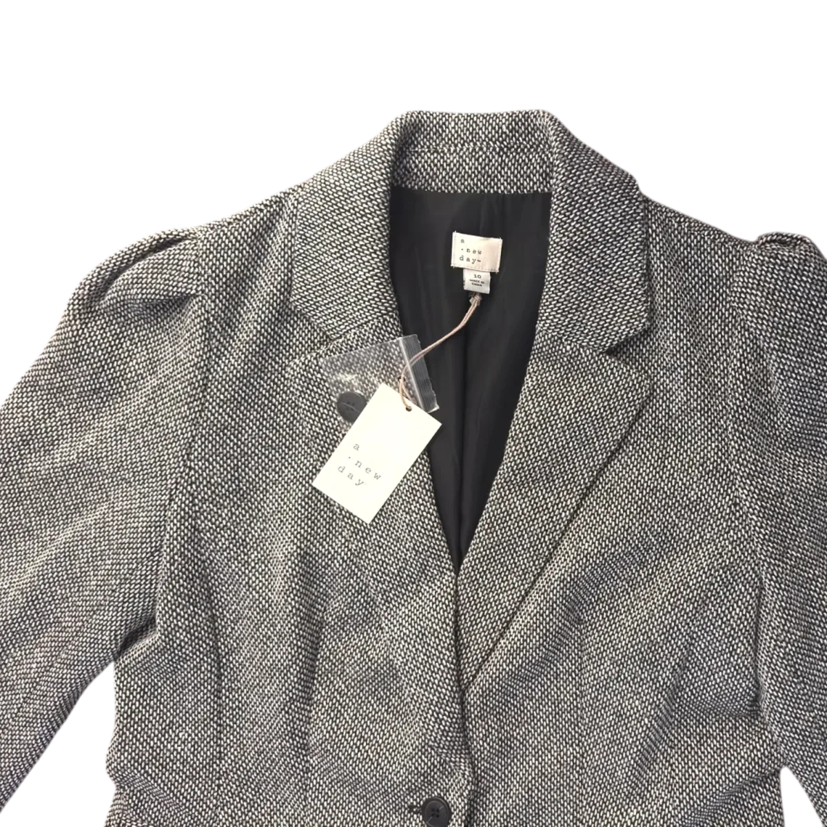 A New Day Grey Tweed Blazer Jacket - detail