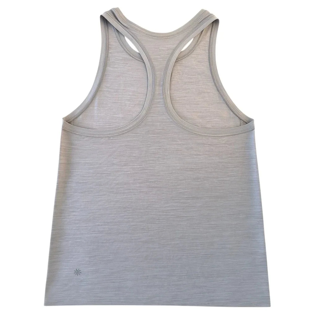 Athleta Heathered Racerback Tank Top Gray XXS - back