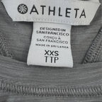 Athleta Heathered Racerback Tank Top Gray XXS - tag