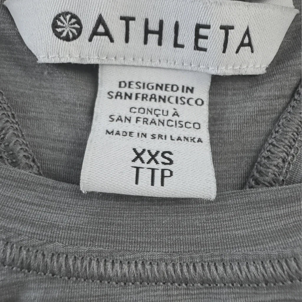 Athleta Heathered Racerback Tank Top Gray XXS - tag