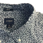 J.Crew Slim Fit Floral Print Button-Down Shirt Gray Navy - tag
