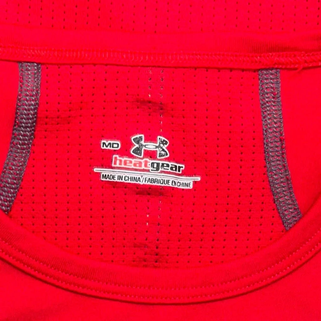Under Armour HeatGear Sleeveless Training Top Red - tag