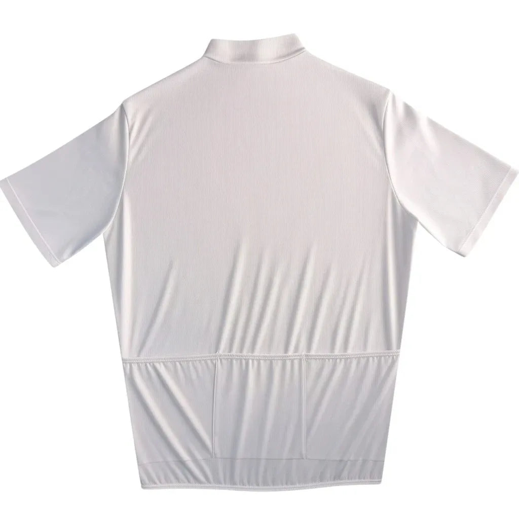 Performance Cycling Jersey Full-Zip White - back