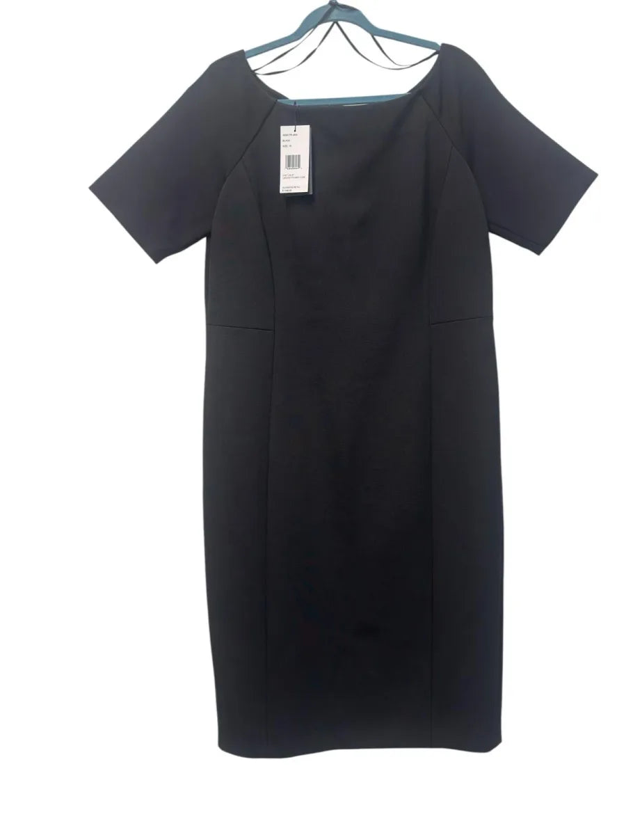 Lafayette 148 New York Black Sheath Dress Size 16 - front