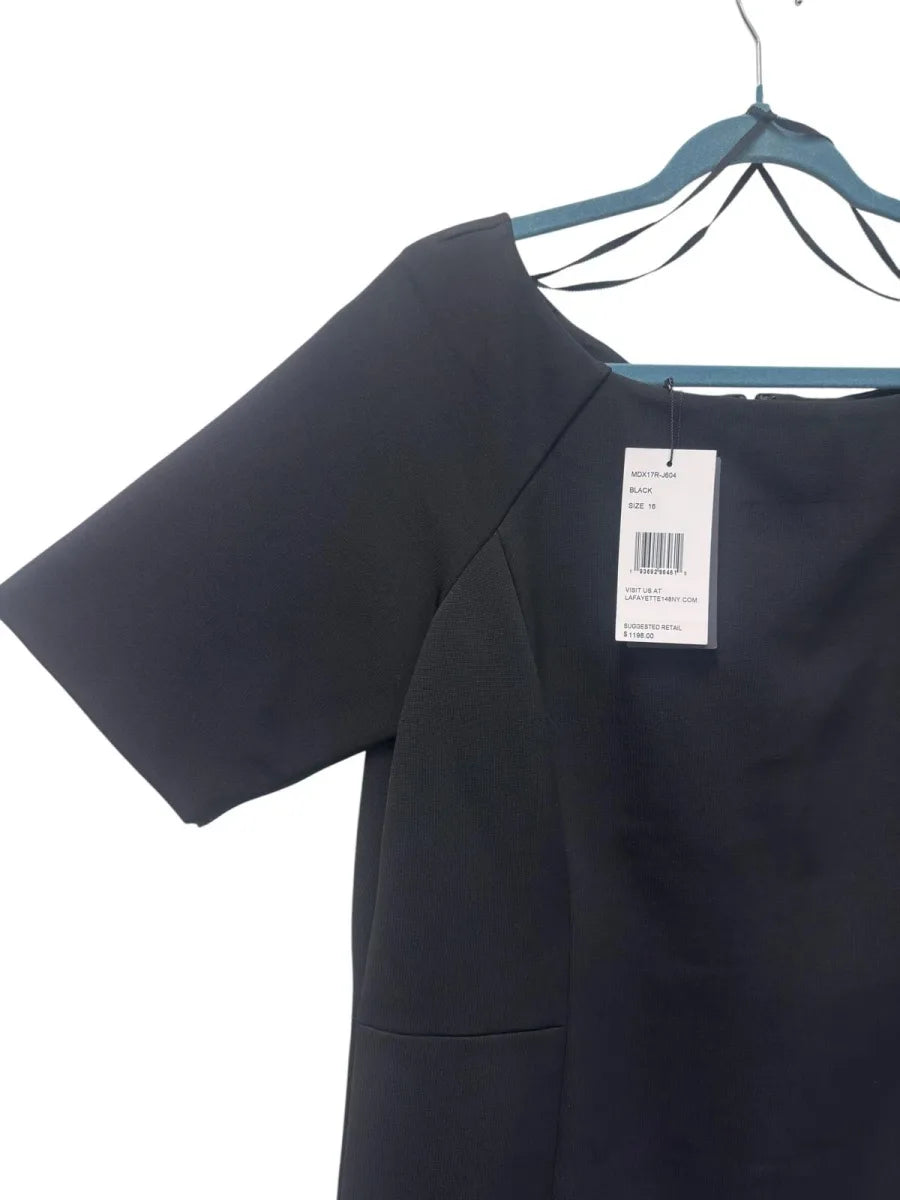 Lafayette 148 New York Black Sheath Dress Size 16 - detail