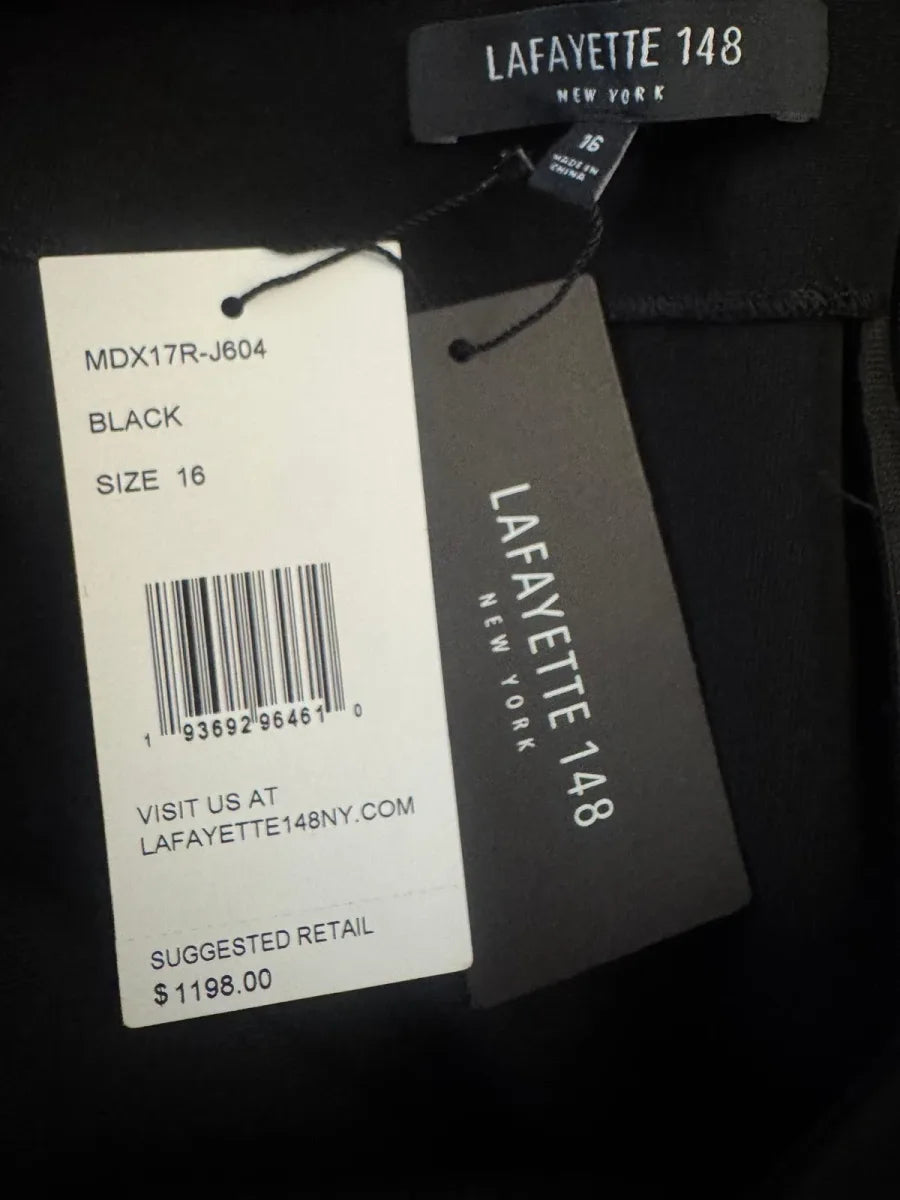 Lafayette 148 New York Black Sheath Dress Size 16 - label