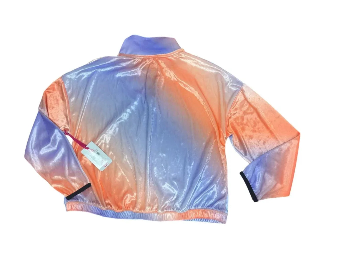 Justice JSport Half Zip Pullover Orange Lavender Ombre - back