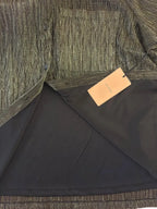 Halogen Metallic Shimmer Button-Front Top Black Gold - detail