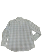 Michael Kors Blue Gingham Slim Fit Travel Stretch Dress Shirt - back