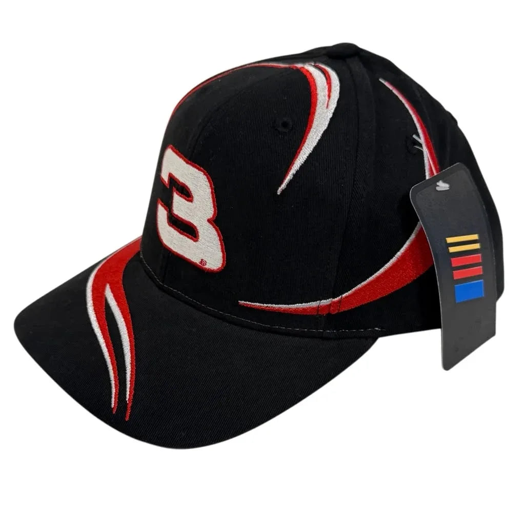 NASCAR Dale Earnhardt #3 RCR Goodwrench Snapback Hat Black - front