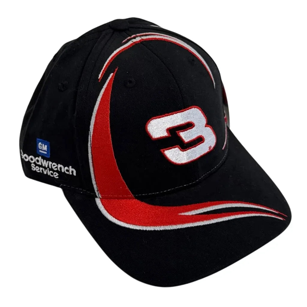 NASCAR Dale Earnhardt #3 RCR Goodwrench Snapback Hat Black - front