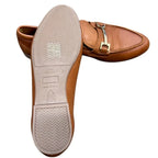 Leather Bit-Buckle Loafers Tan Brown - detail