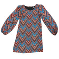 Fire Los Angeles Chevron Geometric Print Mini Dress XS - front